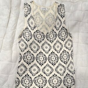 Chico's Black and White Patterned Women's Top